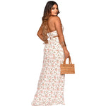 Resort Style Floral Printed Tube Tops & Ruffles Slit Maxi Skirts Sexy Wholesale Womens 2 Piece Sets