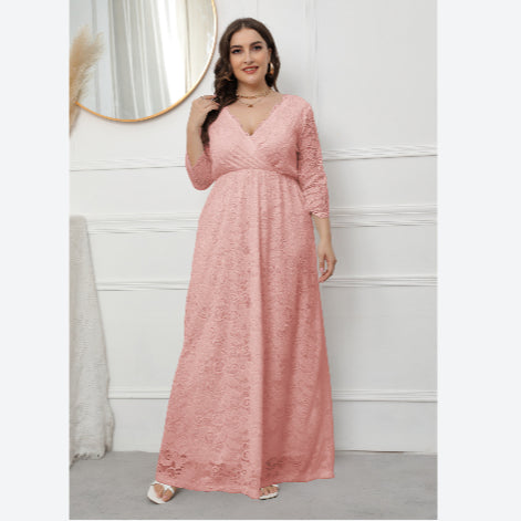 Low Cut Vintage Wholesale Plus Size Maxi Dresses For Valentine'S Day