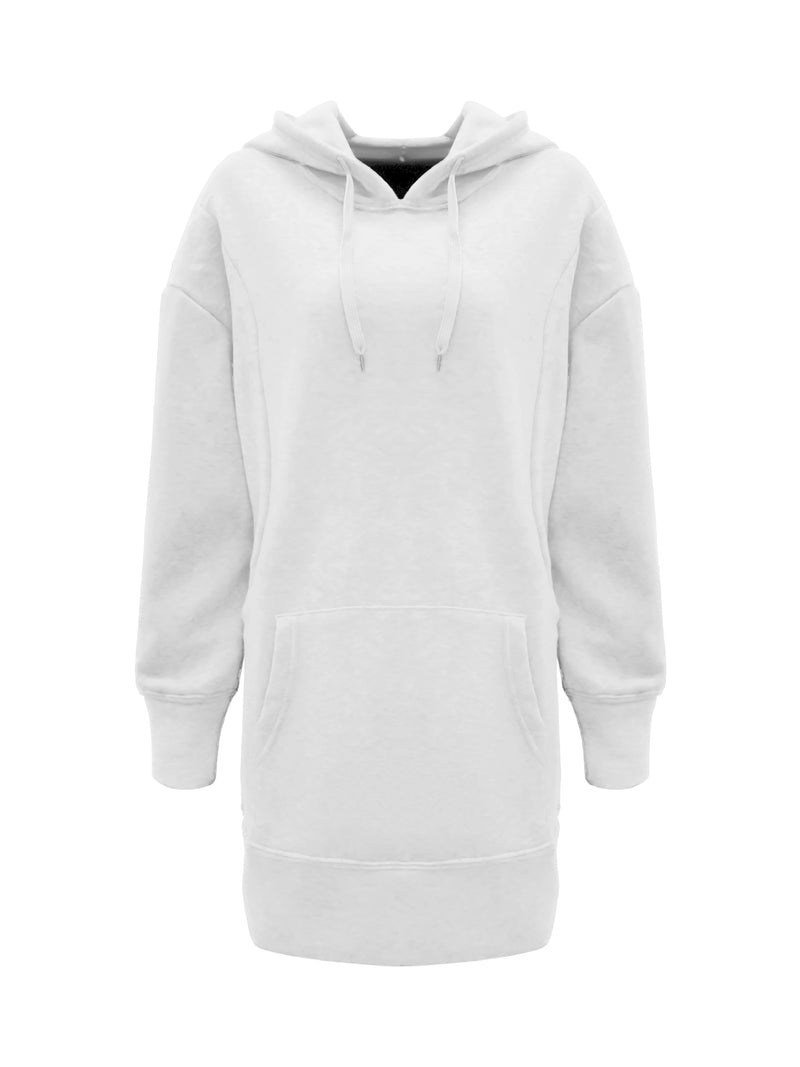 Casual Drawstring Hooded Sweatshirt Long Sleeve Solid Color Slim Wholesale Women Clothing