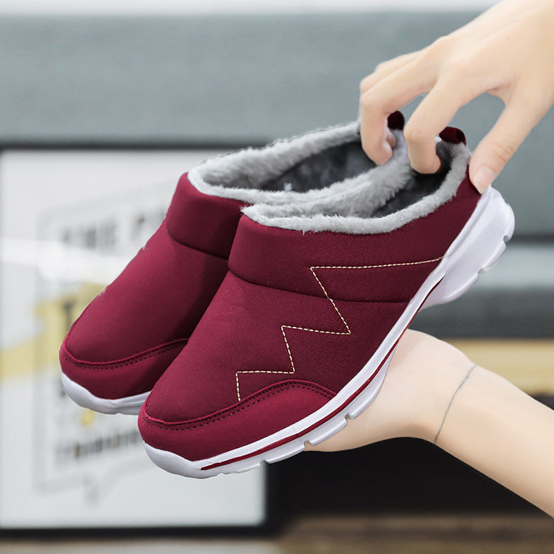 Fashion Casual Semi-Trailer Slippers Non-Slip Heelless Soft Warm Wholesale Womens Shoes