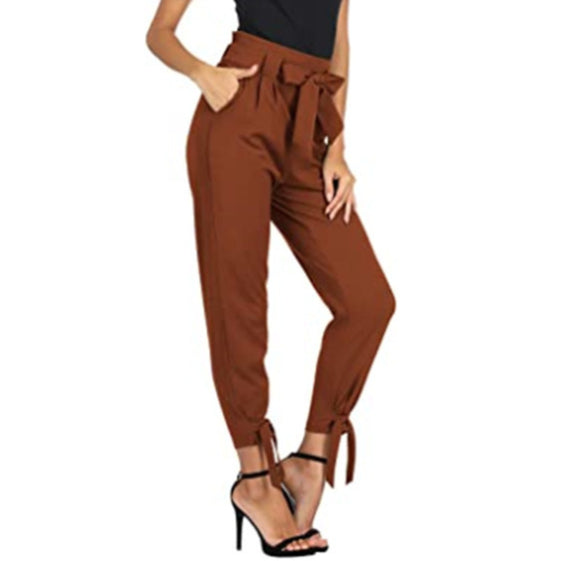 Trendy High Waist Bowknot Business Casual Women'S Pencil Trousers With Pocket Wholesale Pants Online SP531440