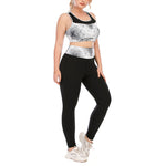 Sport Bra & Leggings Snakeskin Print Curvy Fitness Yoga Suits Workout Plus Size Two Piece Sets Wholesale
