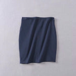 Basic Solid Skirt High Waist Slim