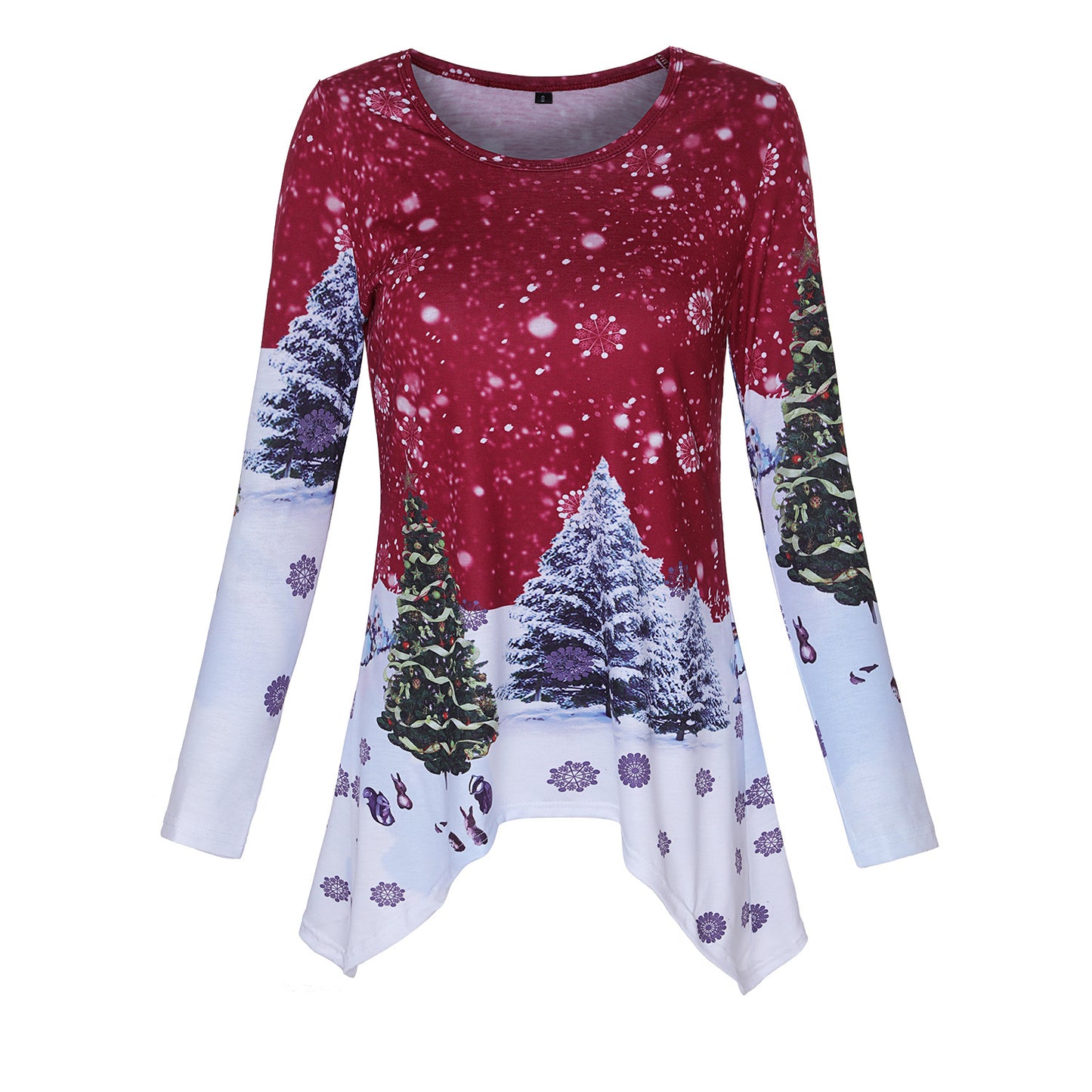 XMAS Plus Size Long Sleeve T Shirt