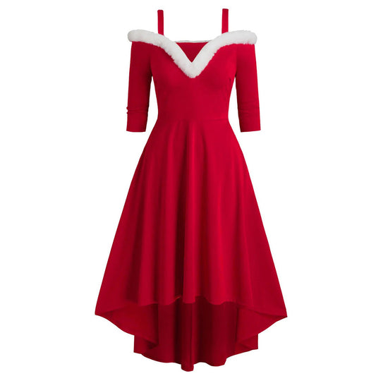 Plushed Red Christmas Cami Dress