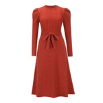 Wholesale Women Clothing Long-Sleeved Knitted Long Dresses
