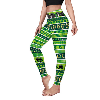 St Patricks Day Wholesale Leggings Yoga Pants Sport Fitness Pants