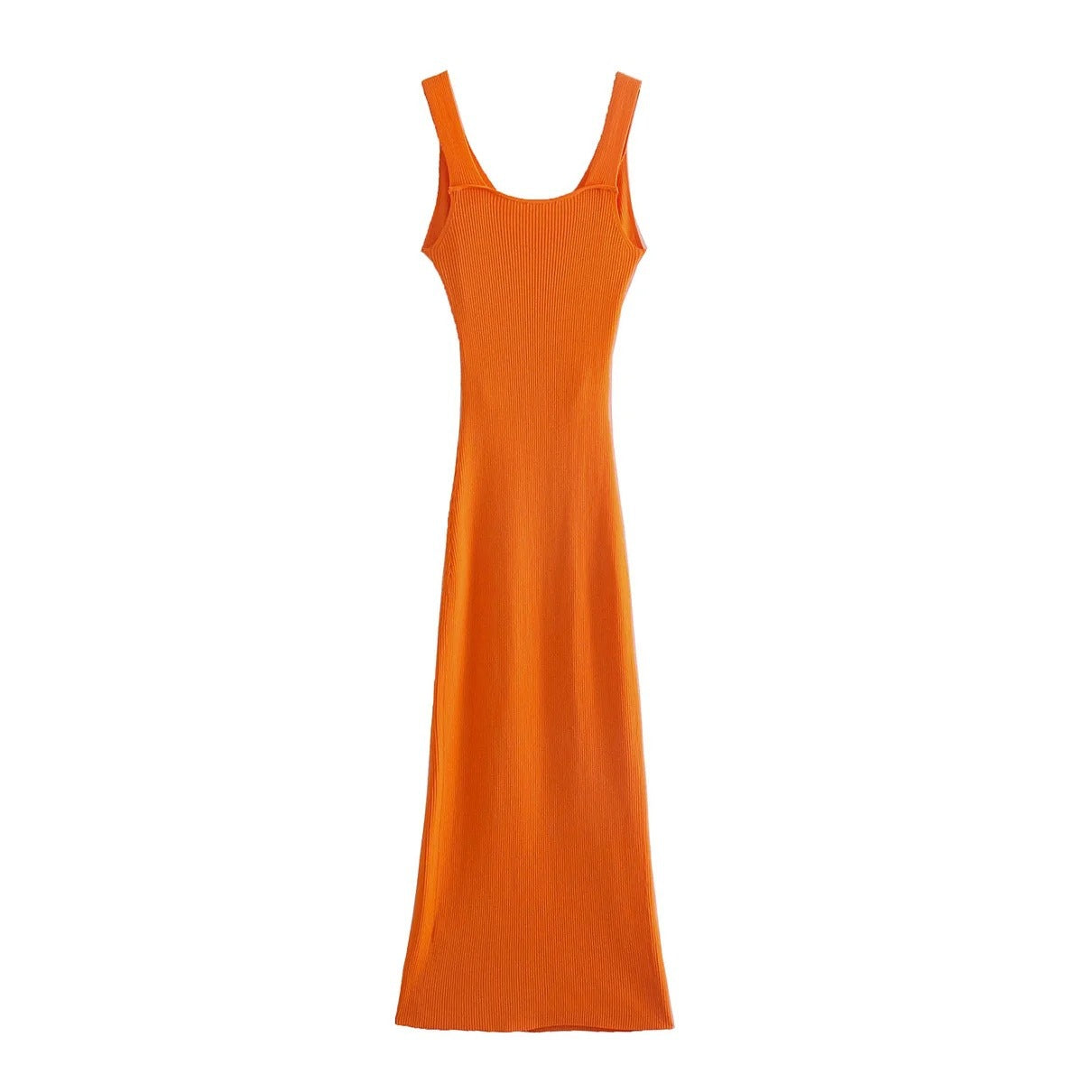 Cutout Orange Fashion Hip Slit Sling Knit Bodycon Dress Sexy Wholesale Jersey Dresses