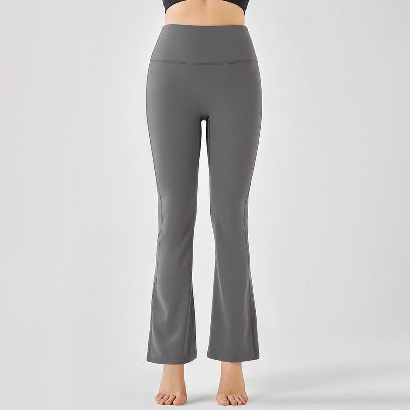 Solid Color Slim Hip High Waist Fitness Flared Yoga Pants Wholesale Leggings