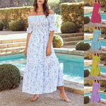 Women Wholesale Off-Shoulder Ruffle Sleeve Dress