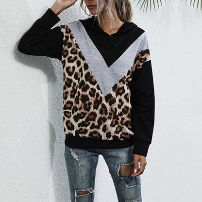 Leopard Print Sweatshirt Wholesale Women Clothing