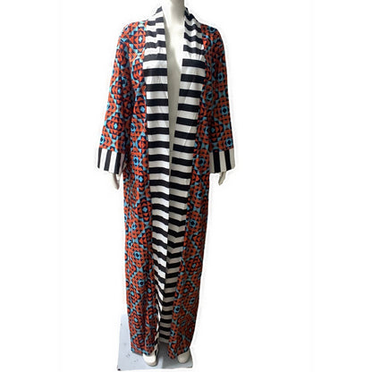 Ethnic Print Wholesale Plus Size Cardigans