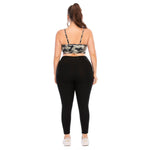 Sport Bra & Leggings Womens Curvy Fitness Yoga Suits Camo Print Workout Clothes Plus Size Two Piece Sets Wholesale
