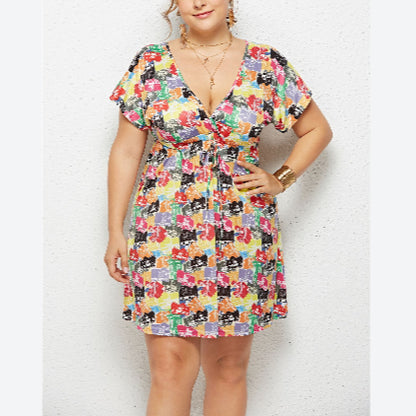 Sexy V-Neck Wholesale Plus Size Dresses