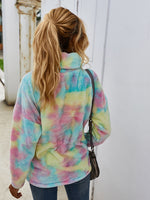 Fluffy Contrast Tie Dyed Wholesale Women Sweatshirt