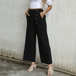 Solid Color Wholesale Pants For Women Casual Office Ninth Pants
