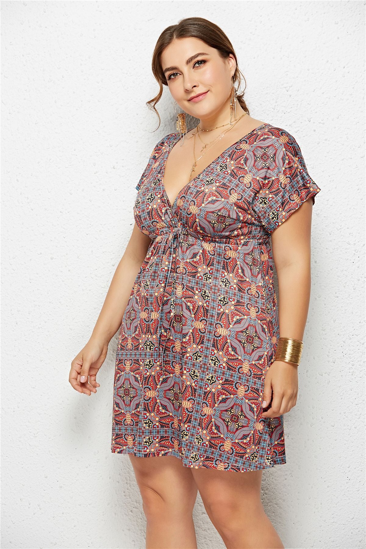 Sexy V-Neck Wholesale Plus Size Dresses