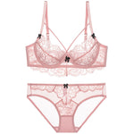 Lace Bowknot Bra & Underpants Sexy Women 2pcs Sets Lingerie Wholesales