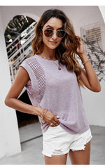 Lace Hollow Sleeves Summer Blouse Wholesale Womens Tops