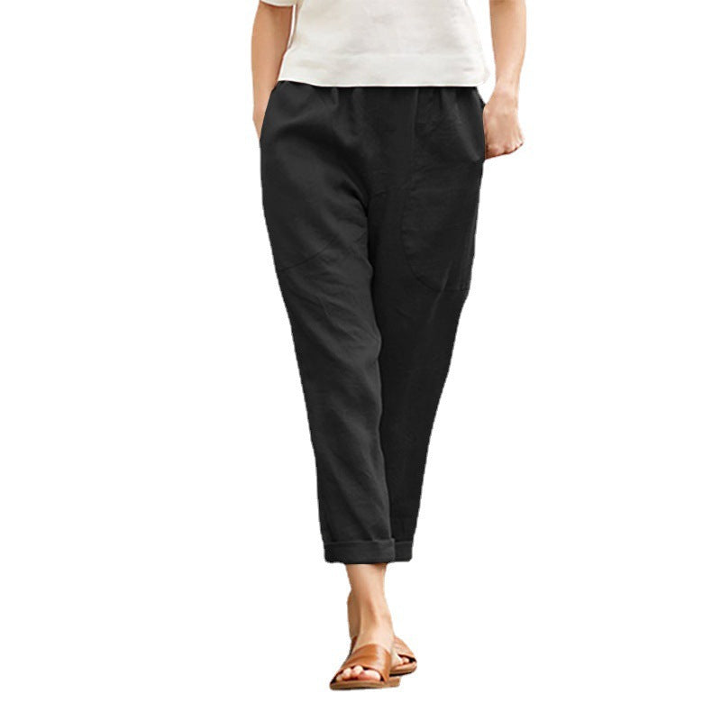 Large Pockets Wholesale Straight-Leg Trousers For Women