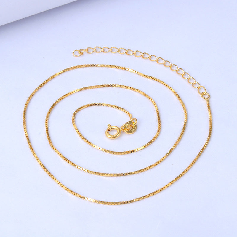 S925 Silver Necklace Simple Fashion Wholesale Women Silver Jewelry Chain