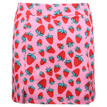 Strawberry Printing High Waist Slit Slim Skirt