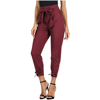 Trendy High Waist Bowknot Business Casual Women'S Pencil Trousers With Pocket Wholesale Pants Online SP531440