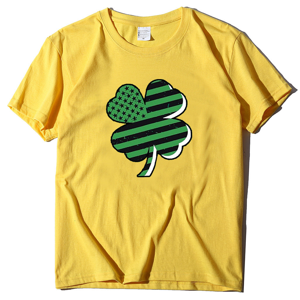 St Patricks Day Wholesale T Shirts Women Clothing Shamrock Printed