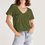 Summer Casual Wholesale T Shirts V-Neck Loose Short-Sleeved Solid Color Womens Tops
