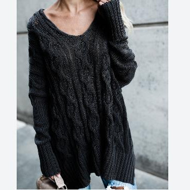 Twist Black Wholesale Women Sweater