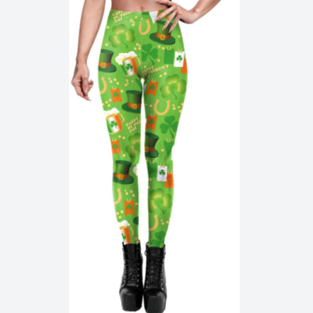 St Patricks Day Printed Yoga Pants Fitness Sports Pants Wholesale Womens Leggings