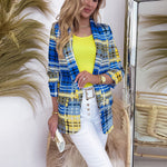 Fashion Slim Fit Jacket Plaid Women Suit Wholesale Blazer