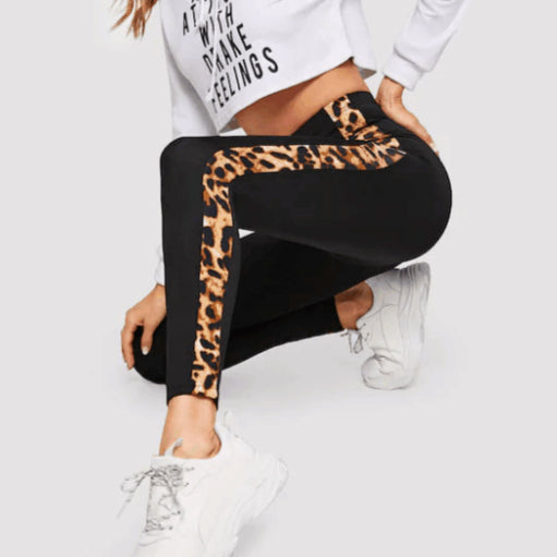 Leopard Print High Waist Yoga Fitness Trousers Ninth Pants Wholesale Leggings SP531310