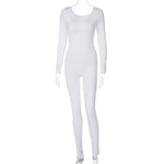 V-Neck Skinny Jumpsuits Wholesale Womens Clothing SJ180715