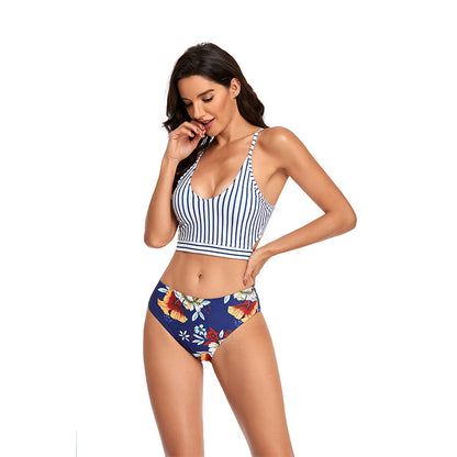 Bikini Sling Strap Printed Split Swimsuit Vendors Wholesale