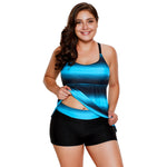 Colorblock Conservative Plus Size Swimwear Wholesale For St. Patrick'S Day