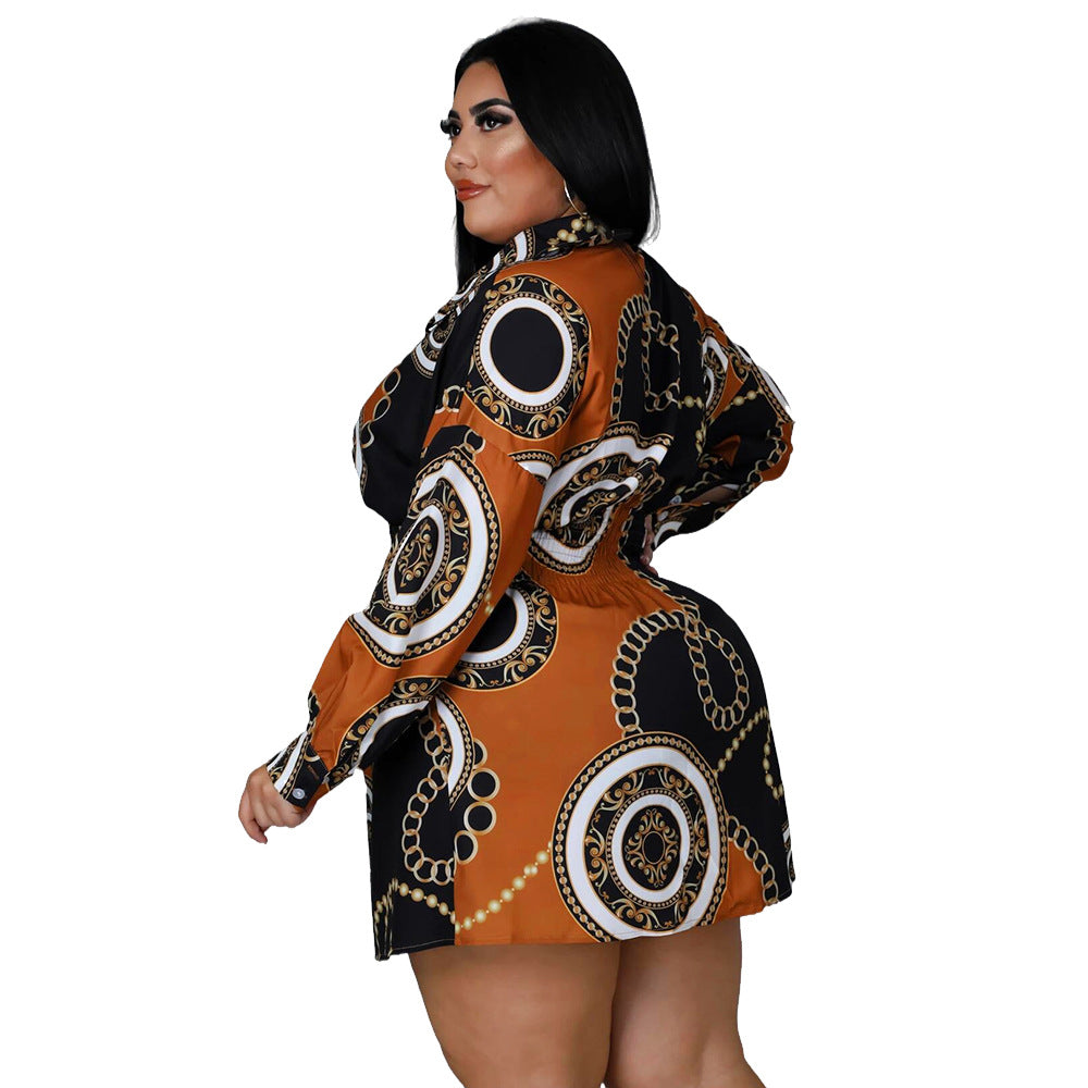 Fashion Printed Wholesale Plus Size Dresses Bulk Clothing Vendors