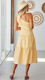 Printed Diagonal Shoulder Midi Wholesale Dresses For Valentine'S Day