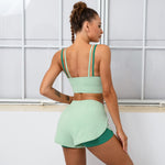Sexy Colorblock Sport Bra & Shorts Fitness Yoga Suits Wholesale Activewears
