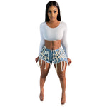 Lace Up Stretch Denim Shorts Wholesale Sexy Clothes