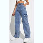 Multi-Pocket Cargo Pants Denim Trousers Wholesale Jeans