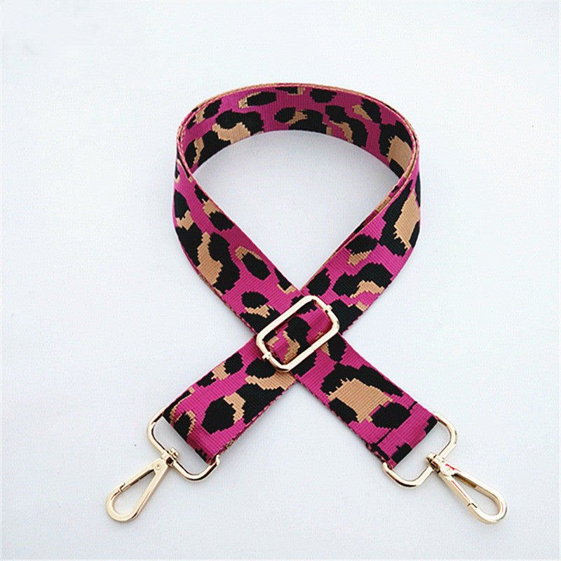 Leopard Print Adjustable One-Shoulder Diagonal Bag Replacement Long Shoulder Strap Wholesale Webbing