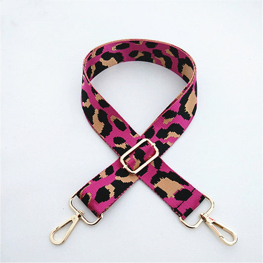 Leopard Print Adjustable One-Shoulder Diagonal Bag Replacement Long Shoulder Strap Wholesale Webbing