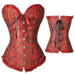 Sexy Button Bowknot Back Tie-Up G-String Corset Wholesale Womens Tops