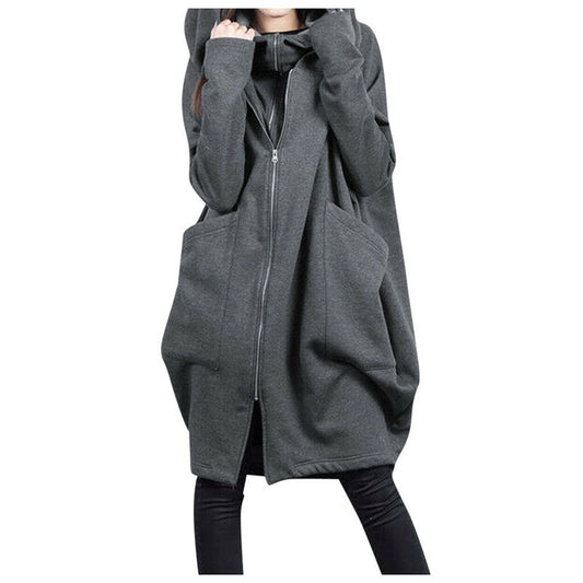 Women Pocket Zipper Loose Wholesale Winter Coats