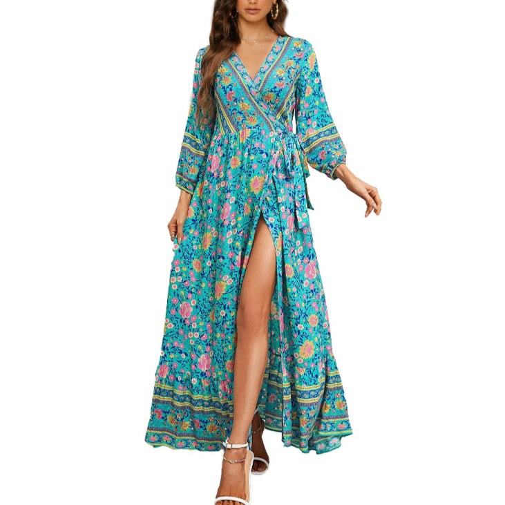 Lantern Long Sleeve Maxi Dresses Wholesale Bohemian Dress For Women
