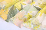 Elastic Waist Floral Print Off Shoulder Chiffon Ruffled Sleeve Flowy Resort Dress Wholesale Dresses