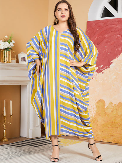 Dolman Sleeve Robe Long Curvy Dresses Wholesale Plus Size Clothing