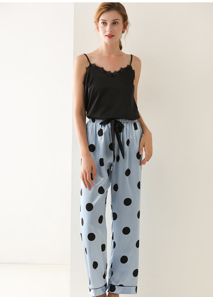 Women Camisole & Pants Satin Pajamas Homewear Sets Wholesale Loungewear