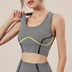 Striped Print Sleeveless Yoga Sports Athletics Wholesale Active Tops For Summer